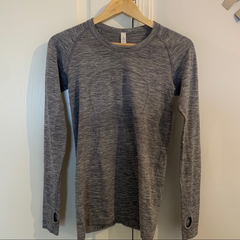 Lululemon Swiftly Tech Grey Long Sleeve Top